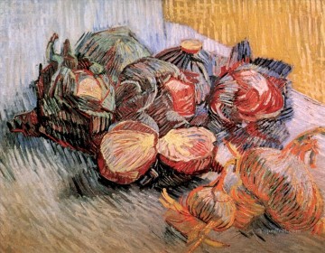 Still Life with Red Cabbages and Onions Vincent van Gogh Oil Paintings